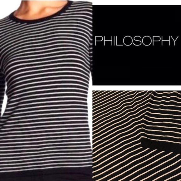 Philosophy Sweaters - Philosophy Striped Knit Sweater 🖤